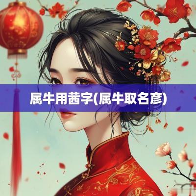 属牛用茜字(属牛取名彦)