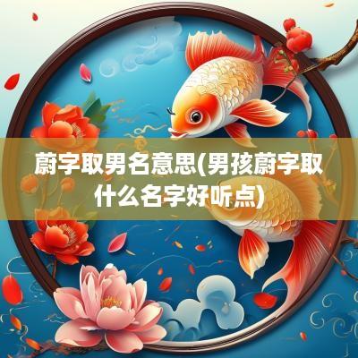 蔚字取男名意思(男孩蔚字取什么名字好听点)