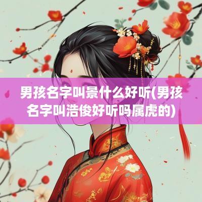 男孩名字叫景什么好听(男孩名字叫浩俊好听吗属虎的)