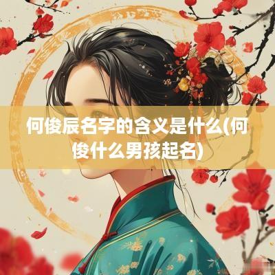 何俊辰名字的含义是什么(何俊什么男孩起名)
