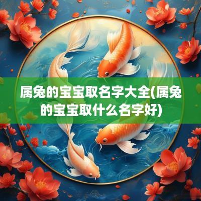 属兔的宝宝取名字大全(属兔的宝宝取什么名字好)