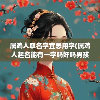 属鸡人取名字宜忌用字(属鸡人起名能有一字吗好吗男孩)