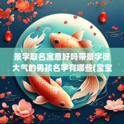 景字取名寓意好吗带景字很大气的男孩名字有哪些(宝宝名字带景字的含义)
