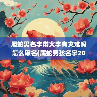 属蛇男名字带火字有灾难吗怎么取名(属蛇男孩名字2025年名字大全)