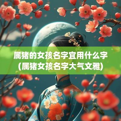 属猪的女孩名字宜用什么字(属猪女孩名字大气文雅)