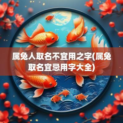 属兔人取名不宜用之字(属兔取名宜忌用字大全)
