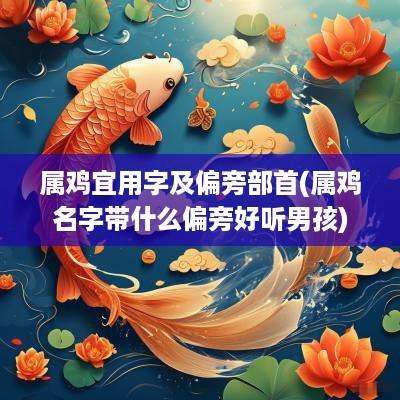 属鸡宜用字及偏旁部首(属鸡名字带什么偏旁好听男孩)