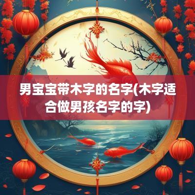 男宝宝带木字的名字(木字适合做男孩名字的字)