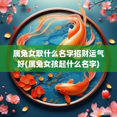 属兔女取什么名字招财运气好(属兔女孩起什么名字)