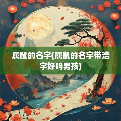 属鼠的名字(属鼠的名字带浩字好吗男孩)