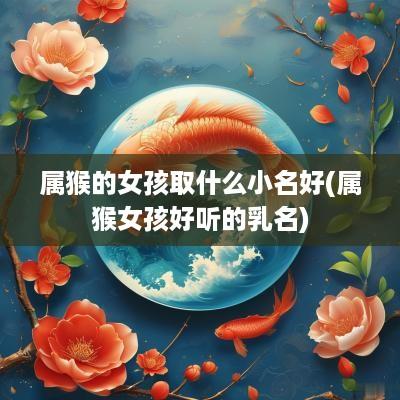 属猴的女孩取什么小名好(属猴女孩好听的乳名)