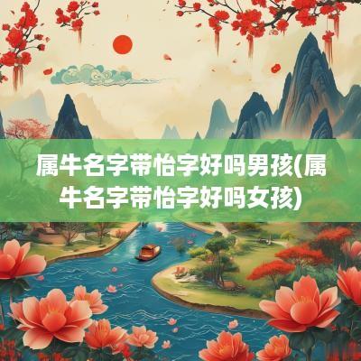 属牛名字带怡字好吗男孩(属牛名字带怡字好吗女孩)