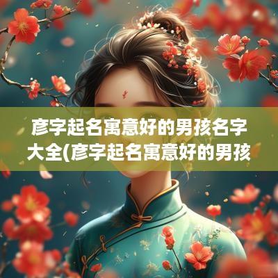 彦字起名寓意好的男孩名字大全(彦字起名寓意好的男孩名字有哪些)