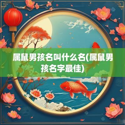 属鼠男孩名叫什么名(属鼠男孩名字最佳)