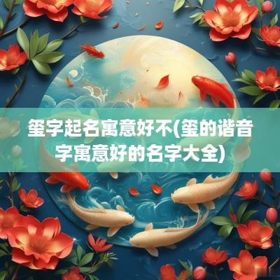 玺字起名寓意好不(玺的谐音字寓意好的名字大全)