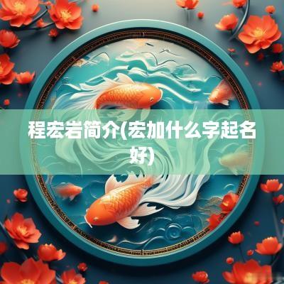 程宏岩简介(宏加什么字起名好)