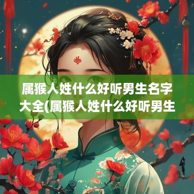属猴人姓什么好听男生名字大全(属猴人姓什么好听男生名字)