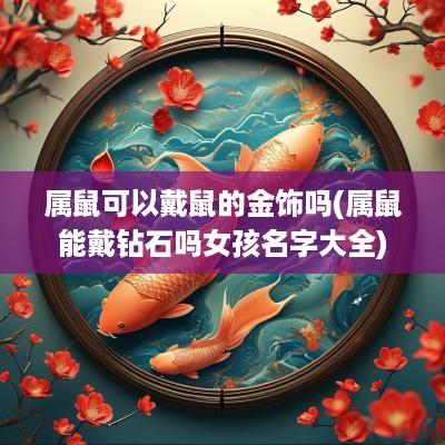 属鼠可以戴鼠的金饰吗(属鼠能戴钻石吗女孩名字大全)