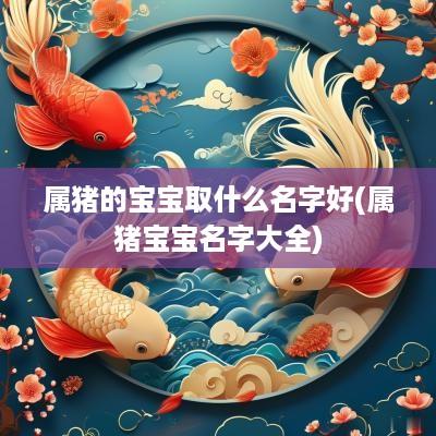 属猪的宝宝取什么名字好(属猪宝宝名字大全)
