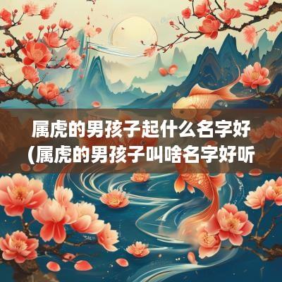 属虎的男孩子起什么名字好(属虎的男孩子叫啥名字好听一点)