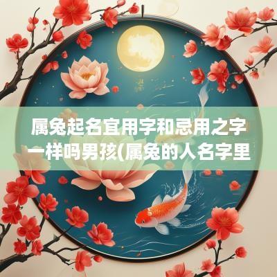 属兔起名宜用字和忌用之字一样吗男孩(属兔的人名字里忌什么字)
