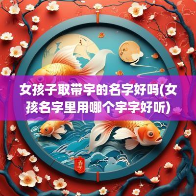 女孩子取带宇的名字好吗(女孩名字里用哪个宇字好听)