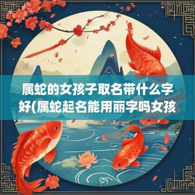 属蛇的女孩子取名带什么字好(属蛇起名能用丽字吗女孩子怎么取)
