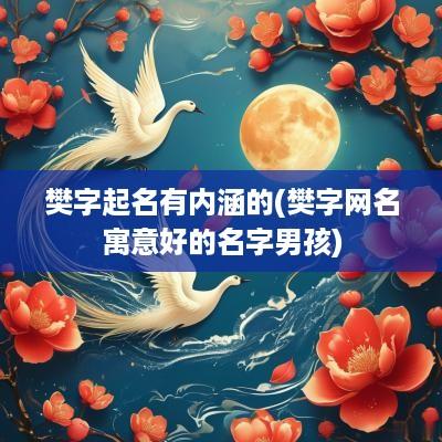 樊字起名有内涵的(樊字网名寓意好的名字男孩)