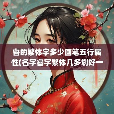 睿的繁体字多少画笔五行属性(名字睿字繁体几多划好一点)