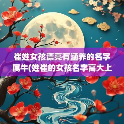 崔姓女孩漂亮有涵养的名字属牛(姓崔的女孩名字高大上)