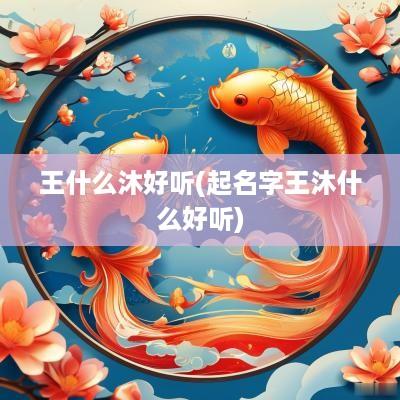 王什么沐好听(起名字王沐什么好听)