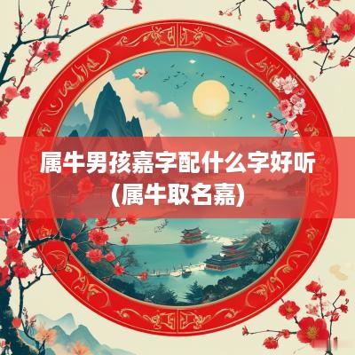 属牛男孩嘉字配什么字好听(属牛取名嘉)