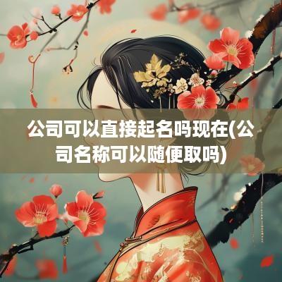公司可以直接起名吗现在(公司名称可以随便取吗)