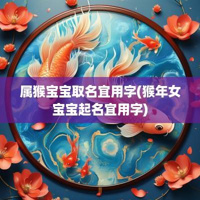 属猴宝宝取名宜用字(猴年女宝宝起名宜用字)