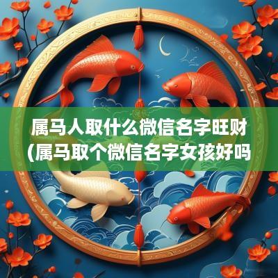属马人取什么微信名字旺财(属马取个微信名字女孩好吗好听吗)