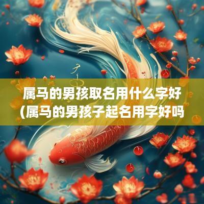 属马的男孩取名用什么字好(属马的男孩子起名用字好吗)