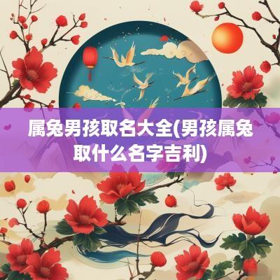 属兔男孩取名大全(男孩属兔取什么名字吉利)