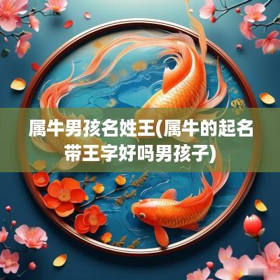 属牛男孩名姓王(属牛的起名带王字好吗男孩子)