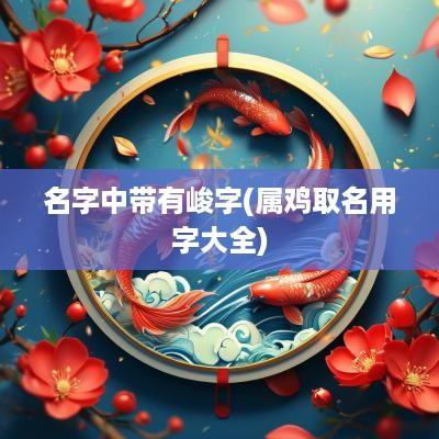 名字中带有峻字(属鸡取名用字大全)