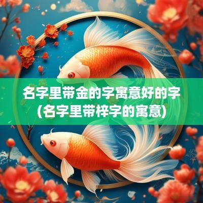 名字里带金的字寓意好的字(名字里带梓字的寓意)