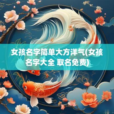 女孩名字简单大方洋气(女孩名字大全 取名免费)