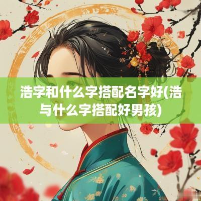 浩字和什么字搭配名字好(浩与什么字搭配好男孩)