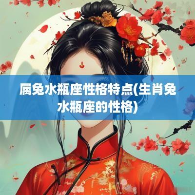 属兔水瓶座性格特点(生肖兔水瓶座的性格)