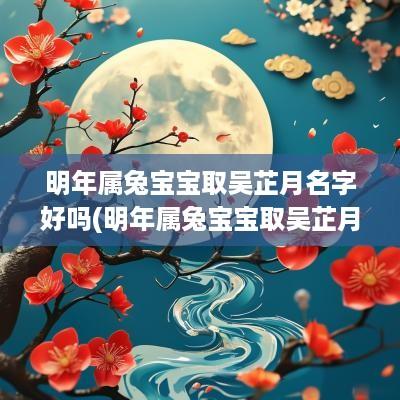 明年属兔宝宝取吴芷月名字好吗(明年属兔宝宝取吴芷月名字好吗女孩)
