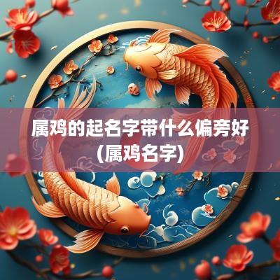 属鸡的起名字带什么偏旁好(属鸡名字)