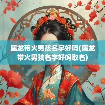 属龙带火男孩名字好吗(属龙带火男孩名字好吗取名)