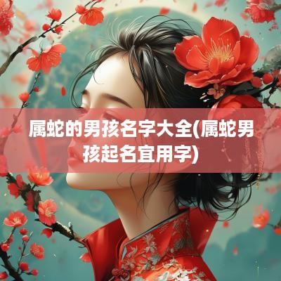 属蛇的男孩名字大全(属蛇男孩起名宜用字)