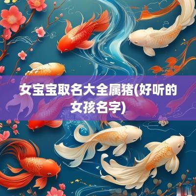 女宝宝取名大全属猪(好听的女孩名字)