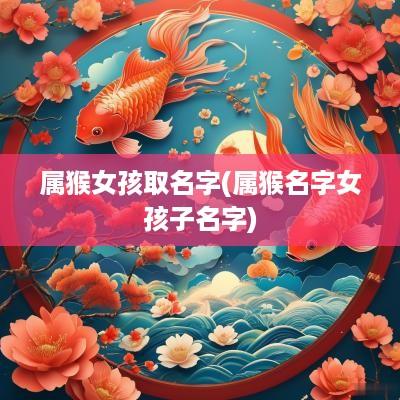 属猴女孩取名字(属猴名字女孩子名字)
