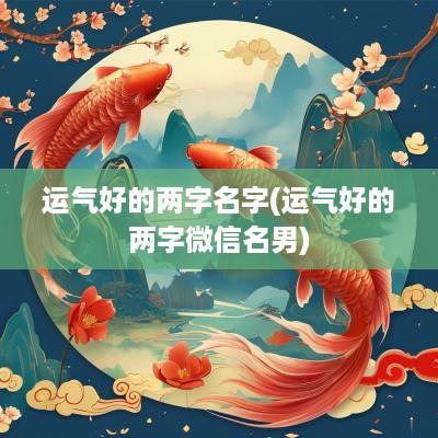 运气好的两字名字(运气好的两字微信名男)